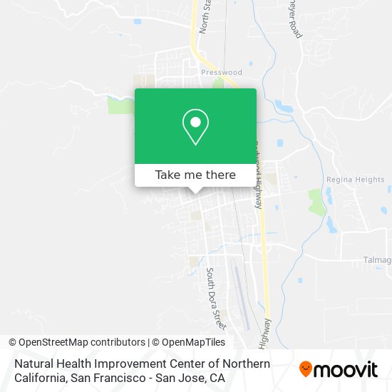 Mapa de Natural Health Improvement Center of Northern California