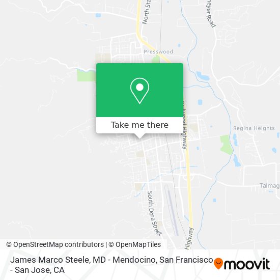 Mapa de James Marco Steele, MD - Mendocino