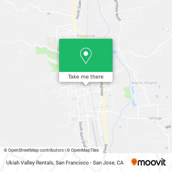 Ukiah Valley Rentals map