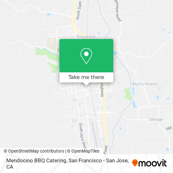 Mapa de Mendocino BBQ Catering