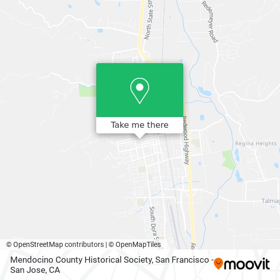 Mapa de Mendocino County Historical Society