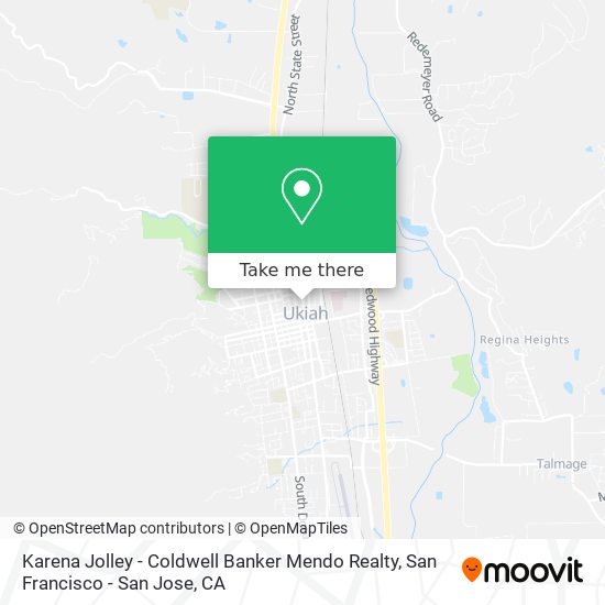 Karena Jolley - Coldwell Banker Mendo Realty map