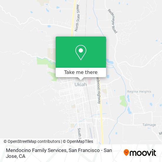 Mendocino Family Services map