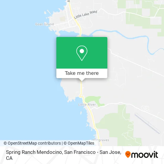 Spring Ranch Mendocino map