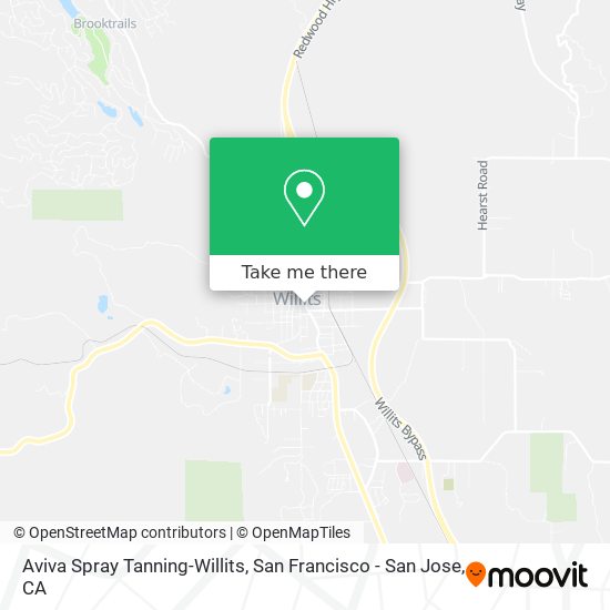 Aviva Spray Tanning-Willits map