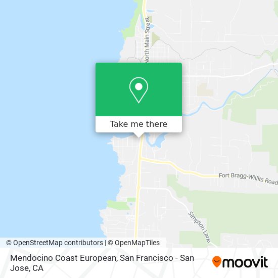 Mendocino Coast European map