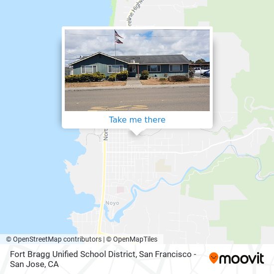 Mapa de Fort Bragg Unified School District
