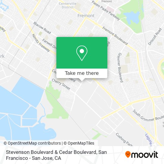Stevenson Boulevard & Cedar Boulevard map