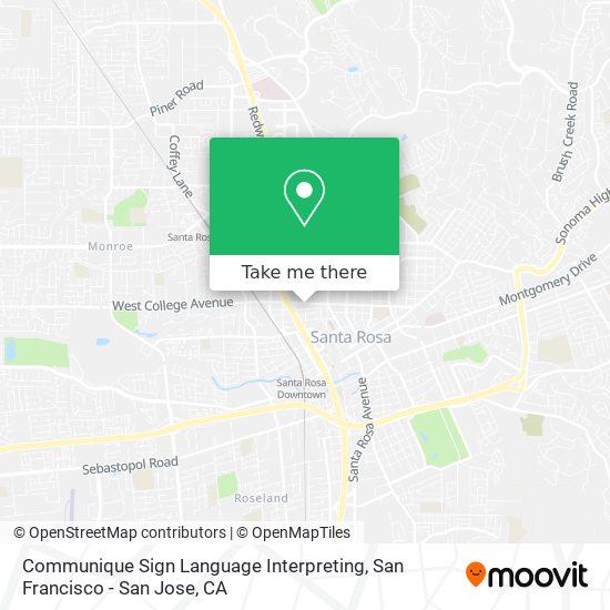 Communique Sign Language Interpreting map