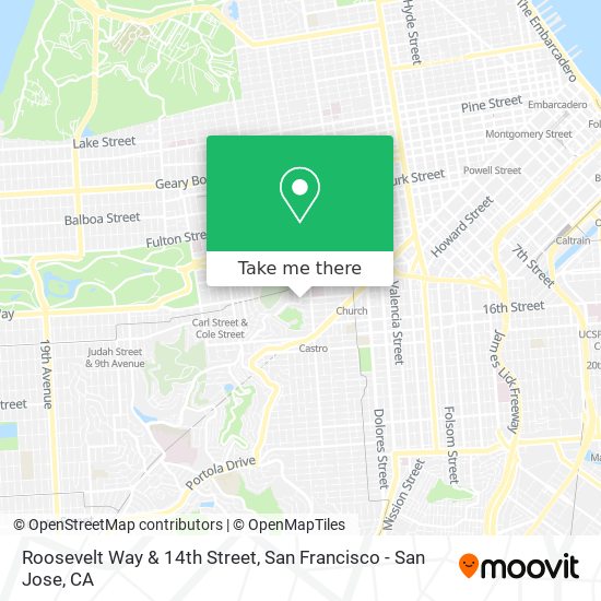 Roosevelt Way & 14th Street map