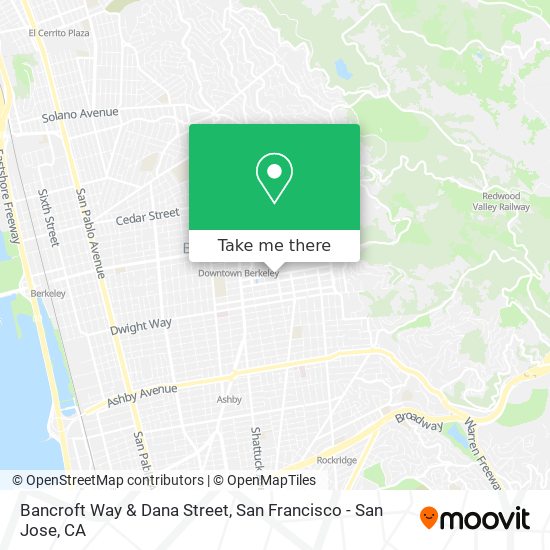 Mapa de Bancroft Way & Dana Street