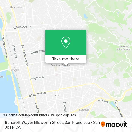 Mapa de Bancroft Way & Ellsworth Street