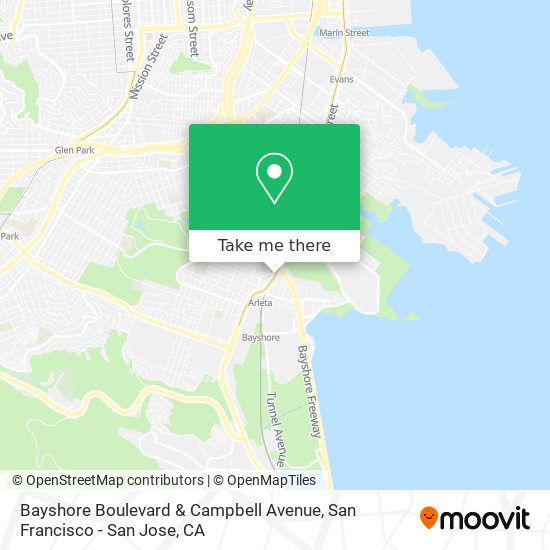 Bayshore Boulevard & Campbell Avenue map