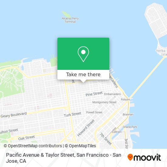 Pacific Avenue & Taylor Street map