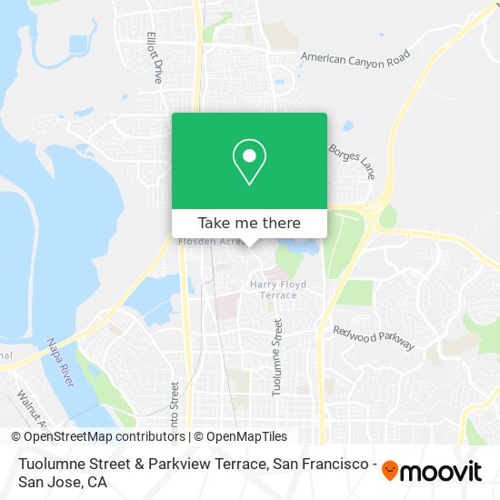 Tuolumne Street & Parkview Terrace map
