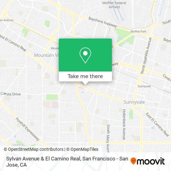 Sylvan Avenue & El Camino Real map