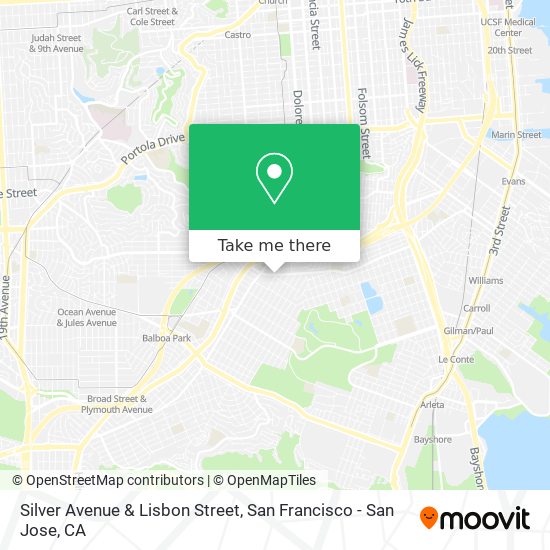 Silver Avenue & Lisbon Street map