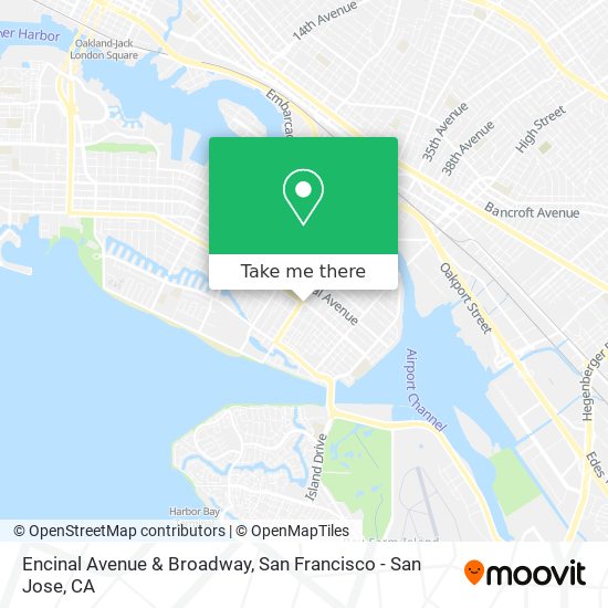 Encinal Avenue & Broadway map