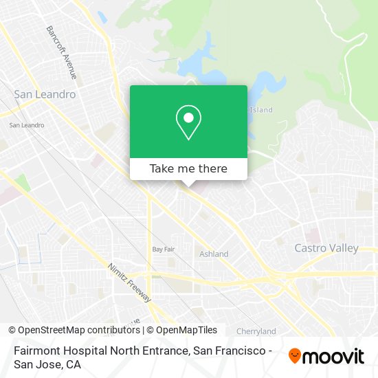 Fairmont Hospital North Entrance map