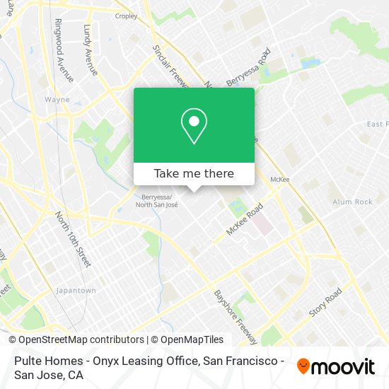Mapa de Pulte Homes - Onyx Leasing Office