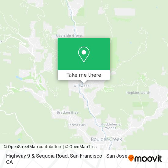 Highway 9 & Sequoia Road map