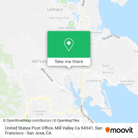 Mapa de United States Post Office, Mill Valley Ca 94941