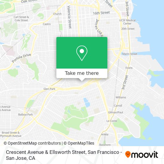 Mapa de Crescent Avenue & Ellsworth Street