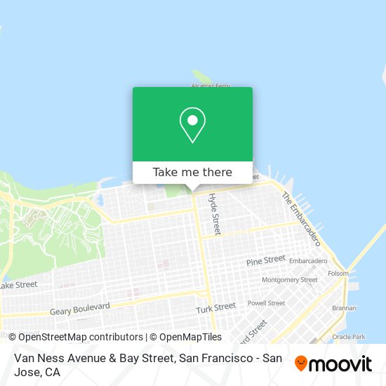 Van Ness Avenue & Bay Street map