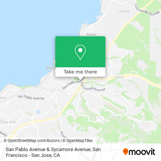 San Pablo Avenue & Sycamore Avenue map