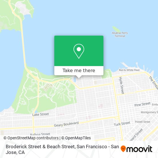 Broderick Street & Beach Street map