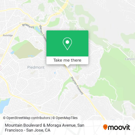 Mapa de Mountain Boulevard & Moraga Avenue