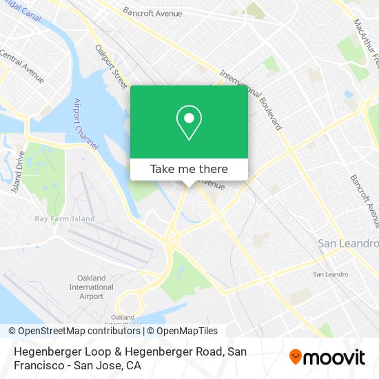 Hegenberger Loop & Hegenberger Road map