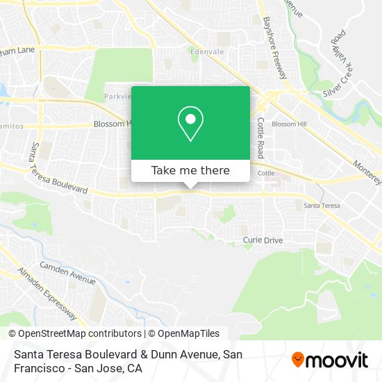 Santa Teresa Boulevard & Dunn Avenue map