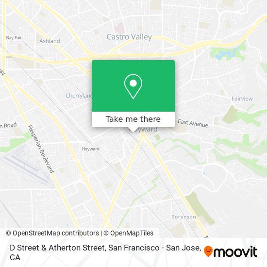 Mapa de D Street & Atherton Street