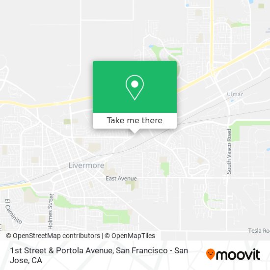 1st Street & Portola Avenue map