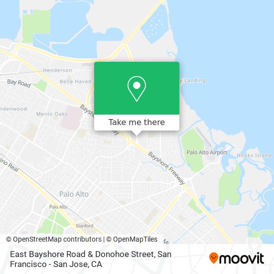 Mapa de East Bayshore Road & Donohoe Street