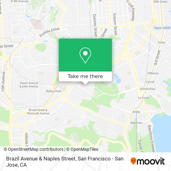 Brazil Avenue & Naples Street map