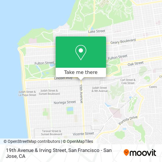 Mapa de 19th Avenue & Irving Street
