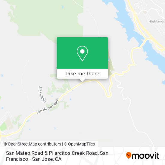 San Mateo Road & Pilarcitos Creek Road map