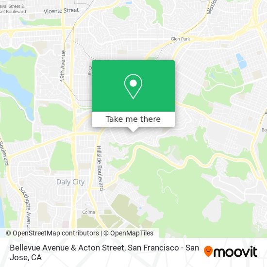Bellevue Avenue & Acton Street map
