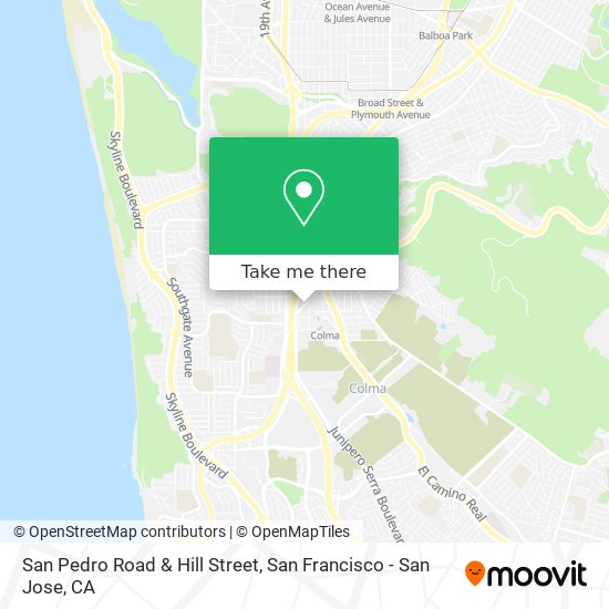 San Pedro Road & Hill Street map