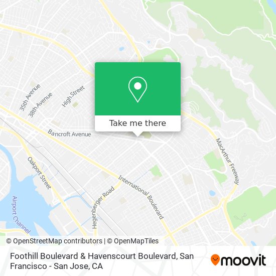 Mapa de Foothill Boulevard & Havenscourt Boulevard