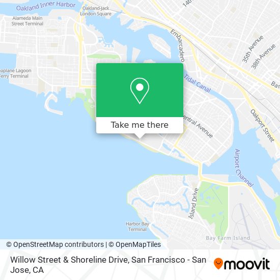Mapa de Willow Street & Shoreline Drive