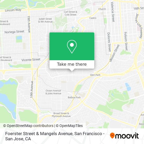 Mapa de Foerster Street & Mangels Avenue