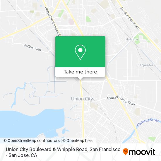 Union City Boulevard & Whipple Road map