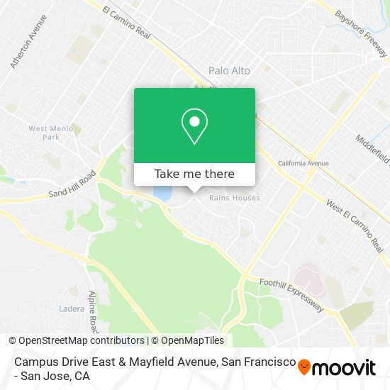 Mapa de Campus Drive East & Mayfield Avenue