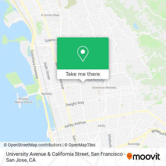 University Avenue & California Street map