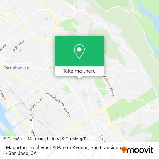 Macarthur Boulevard & Parker Avenue map