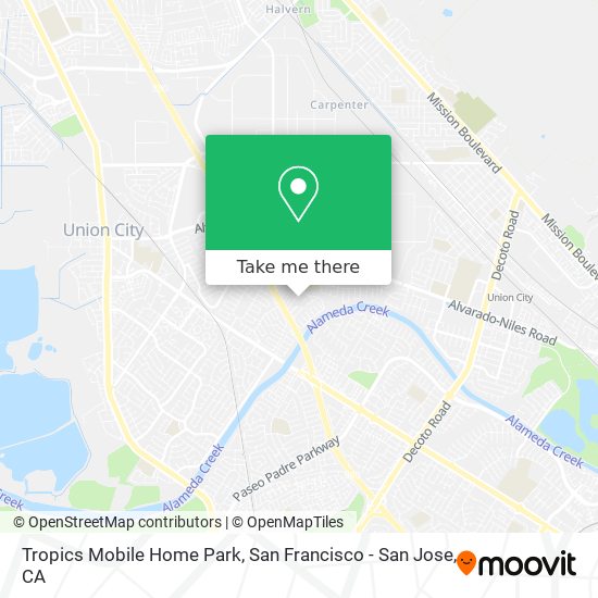 Tropics Mobile Home Park map