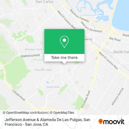 Mapa de Jefferson Avenue & Alameda De Las Pulgas